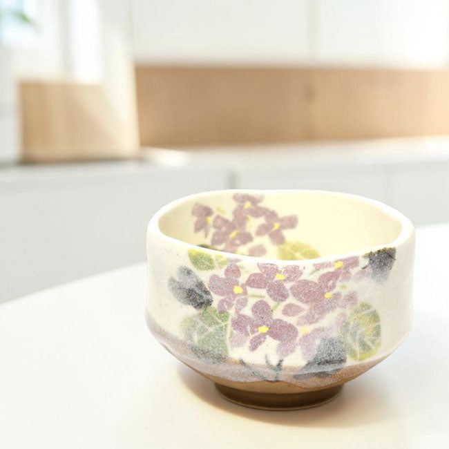 Small Matcha Bowl Hydrangea | Mino Ware Made in Japan