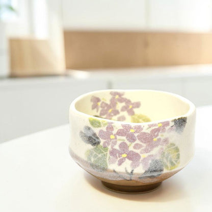 Small Matcha Bowl Hydrangea | Mino Ware Made in Japan