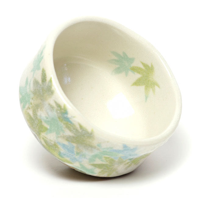 Small Matcha Bowl Green Maple | Mino Ware Made in Japan