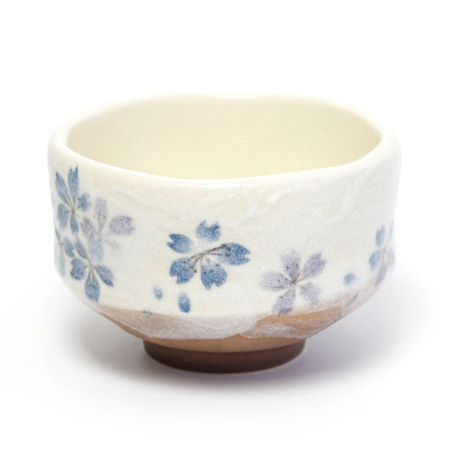Small Matcha Bowl Blue Sakura | Mino Ware Made in Japan