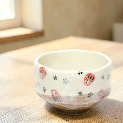 Small Matcha Bowl Daruma | Mino Ware Made in Japan