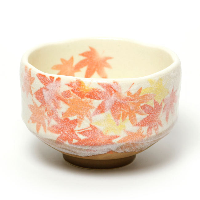 Small Matcha Bowl Red Maple | Mino Ware Made in Japan