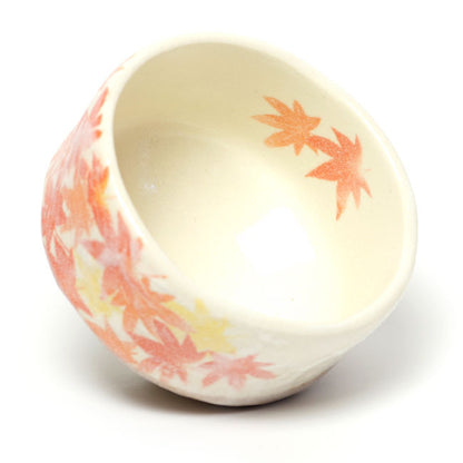 Small Matcha Bowl Red Maple | Mino Ware Made in Japan