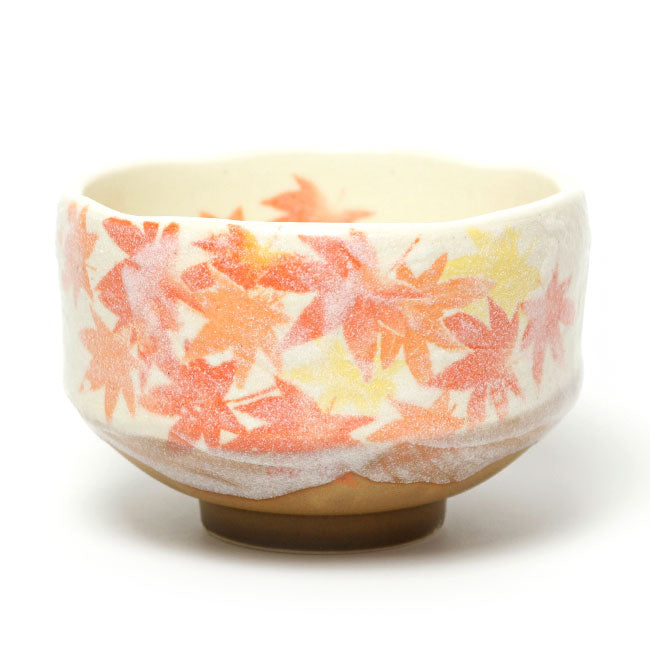 Small Matcha Bowl Red Maple | Mino Ware Made in Japan