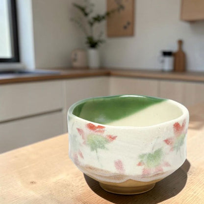 Small Matcha Bowl Autumn Maple | Mino Ware Made in Japan