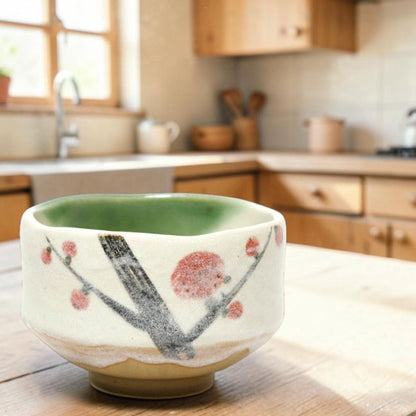 Small Matcha Bowl Plum Blossom | Mino Ware Made in Japan