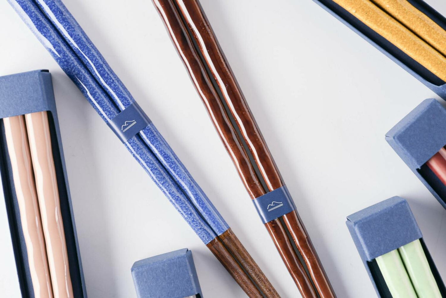 Japanese Chopsticks – Blue Finish | KURABI Natural Wood Made in Japan