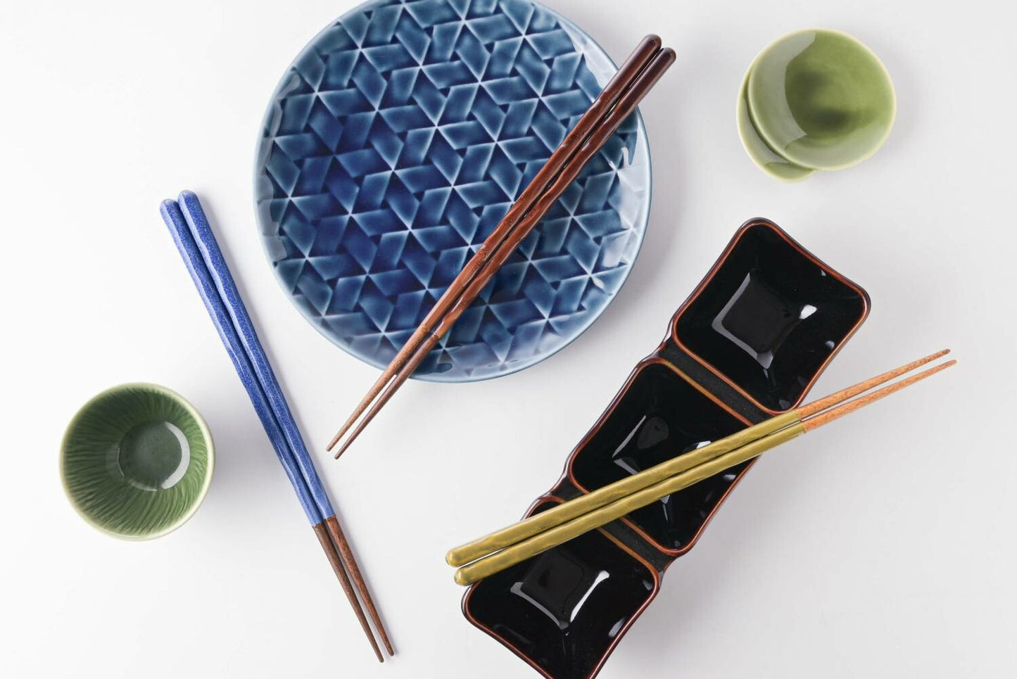 Japanese Chopsticks – Blue Finish | KURABI Natural Wood Made in Japan
