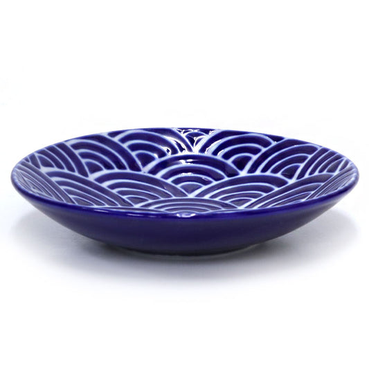 Mino ware small plate Japanese ancient patterns 01