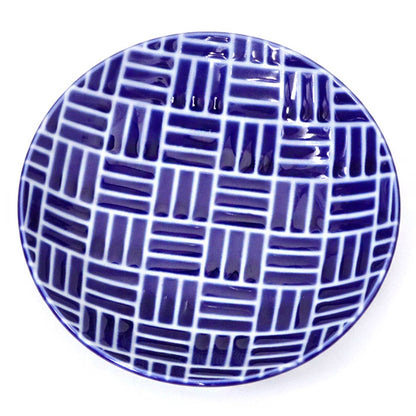 Mino ware small plate Japanese ancient patterns 02