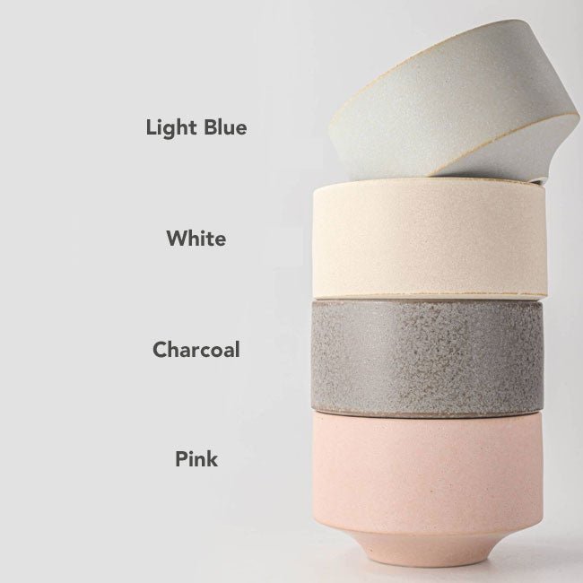 Matcha Latte Bowl – Small Size with Wooden Stick – Mino Ware – Light Blue - MatchaJP