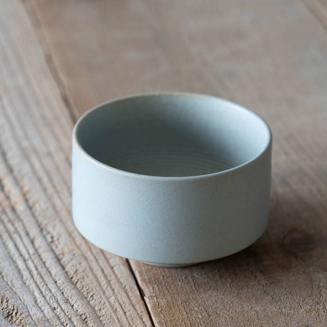 Matcha Latte Bowl – Small Size with Wooden Stick – Mino Ware – Light Blue - MatchaJP