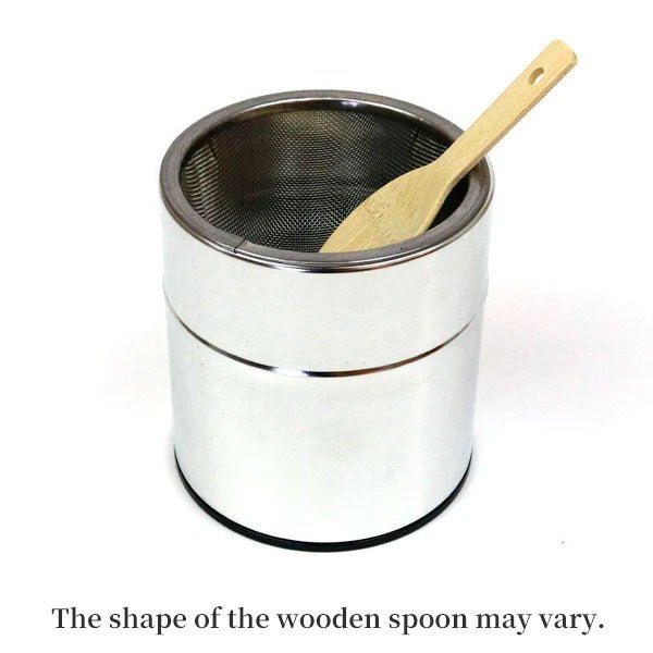 Matcha Sieve ( Matcha is made into powder) Tinplate With wooden spoon - MatchaJP