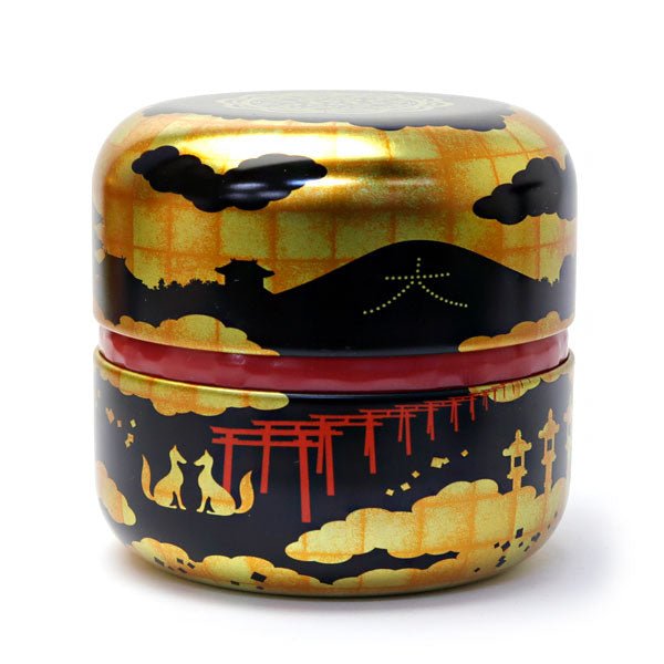 matcha storage tin Natsume - shaped Gozan - no - okuribi - MatchaJP