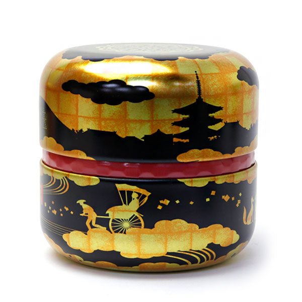 matcha storage tin Natsume - shaped Gozan - no - okuribi - MatchaJP