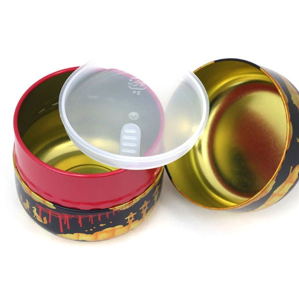 matcha storage tin Natsume - shaped Gozan - no - okuribi - MatchaJP