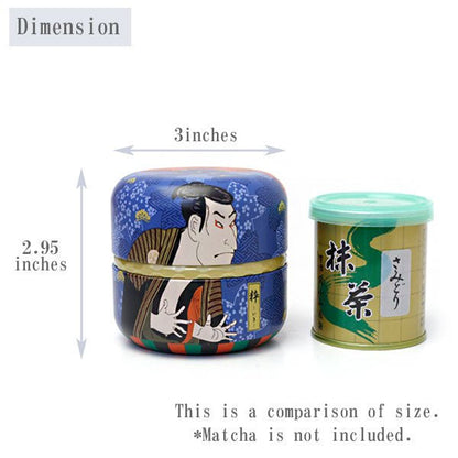 matcha storage tin Natsume - shaped JAPAN - MatchaJP