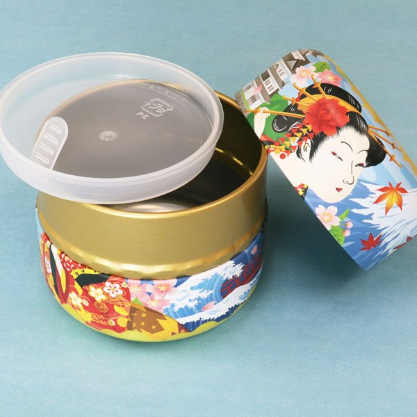 matcha storage tin Natsume - shaped JAPAN - MatchaJP