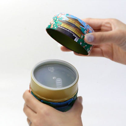 matcha storage tin Natsume - shaped JAPAN - MatchaJP