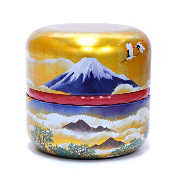 matcha storage tin Natsume - shaped Mount Fuji - MatchaJP