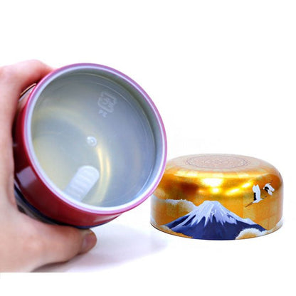 matcha storage tin Natsume - shaped Mount Fuji - MatchaJP