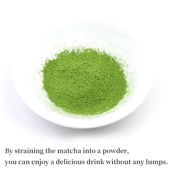 Matcha strainer stainless steel with matcha bowl