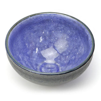 Matcha tea bowl Mino ware "indigo" - MatchaJP