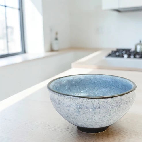 Matcha tea bowl  Mino ware "Snow Field"