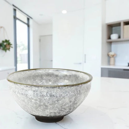 Matcha tea bowl  Mino ware "Snow Scene"