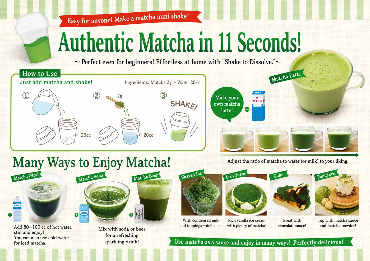 Matcha Mini Shaker – Easy Matcha Latte Bottle | Quick Japanese Tea Maker