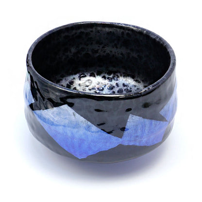 Matcha bowl, Kutani ware, Silver