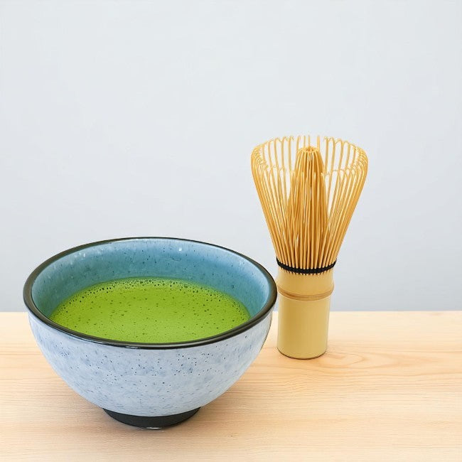Matcha tea bowl  Mino ware "Snow Field"