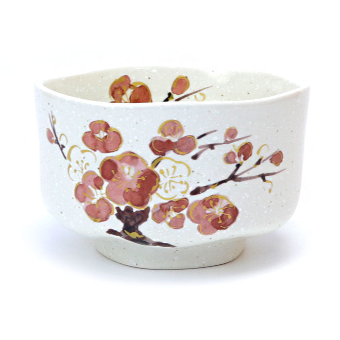 Mino Ware Matcha Bowl – Plum Blossom (Chawan)