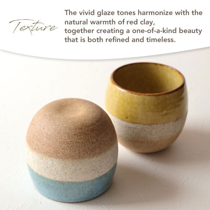 Mino Ware Handleless “Rounded” Mug Coron 320 ml (Approx. 10.8 fl oz) | Made in Japan - MatchaJP