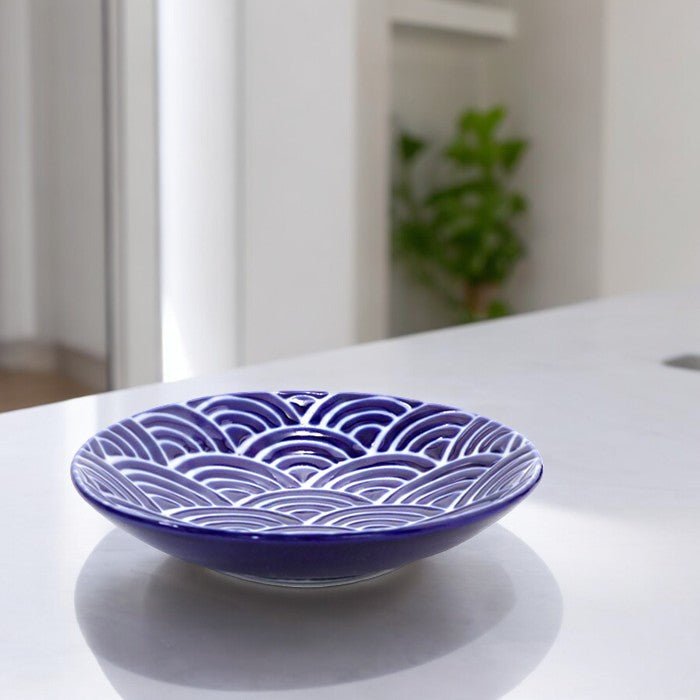 Mino ware small plate Japanese ancient patterns 01 - MatchaJP