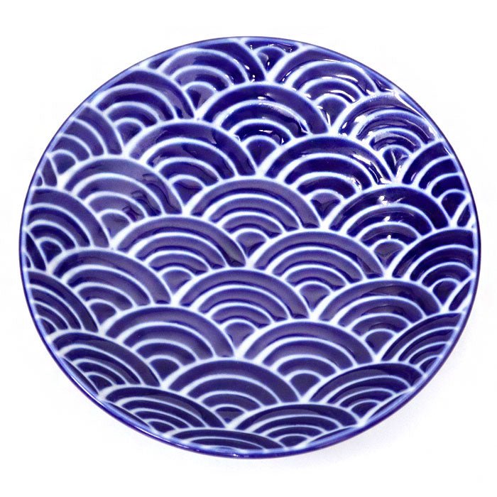 Mino ware small plate Japanese ancient patterns 01 - MatchaJP