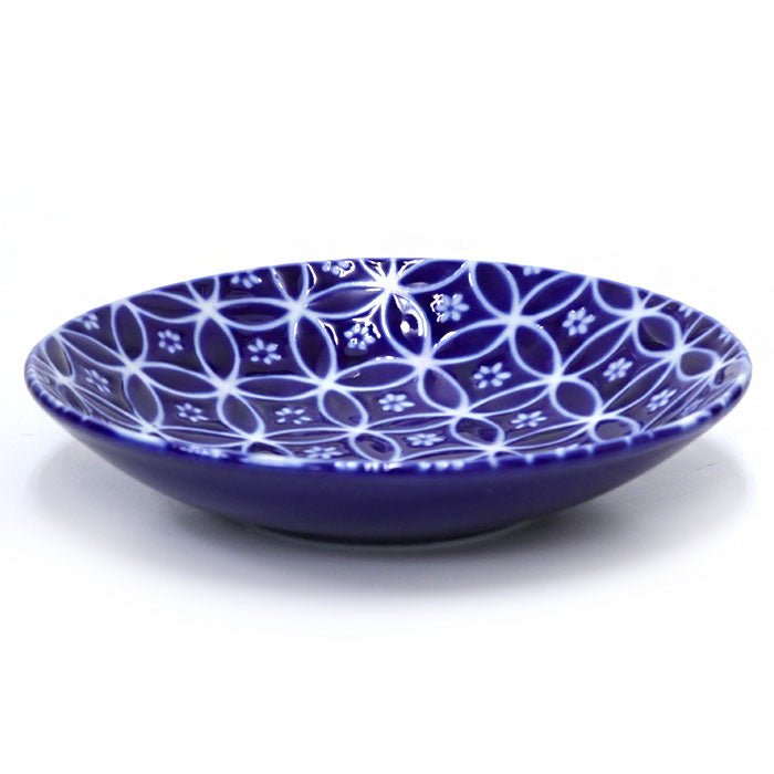 Mino ware small plate Japanese ancient patterns 04 - MatchaJP