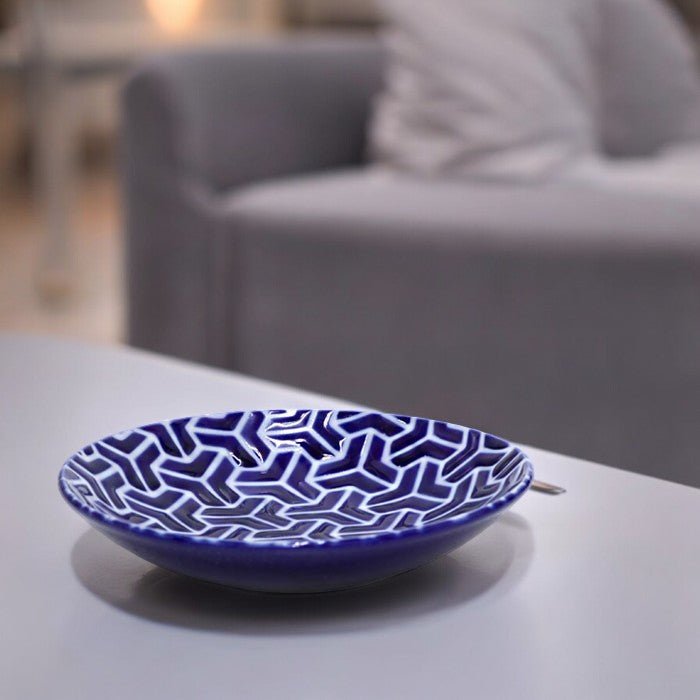 Mino ware small plate Japanese ancient patterns 05 - MatchaJP