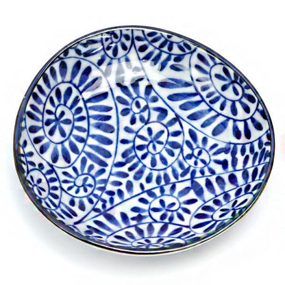 Mino ware small plate Japanese ancient patterns 06 - MatchaJP