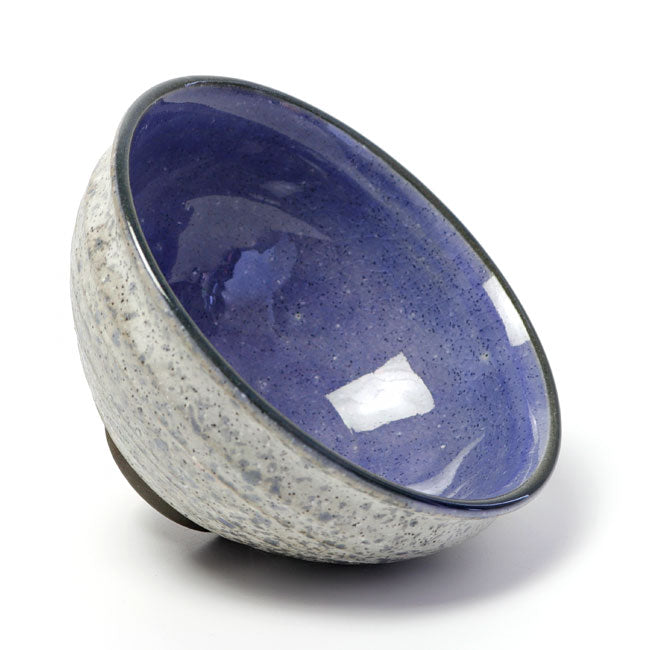 Matcha tea bowl  Mino ware "Indigo Snowfield"