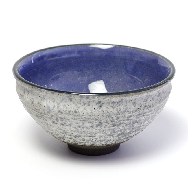 Matcha tea bowl  Mino ware "Indigo Snowfield"