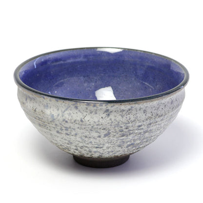 Matcha tea bowl  Mino ware "Indigo Snowfield"