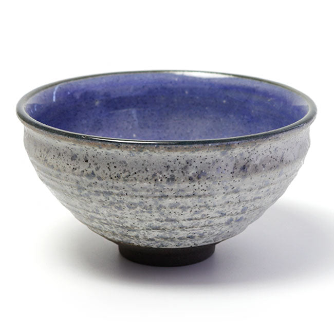 Matcha tea bowl  Mino ware "Indigo Snowfield"