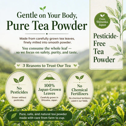 Hojicha Extra Fine Powder 225g (7.94 oz) – Japanese Roasted Green Tea for Latte & Baking