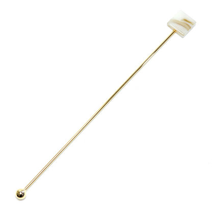 Japanese Tea Spoon – Square Design White | TAKAKUWA KINZOKU Made in Japan