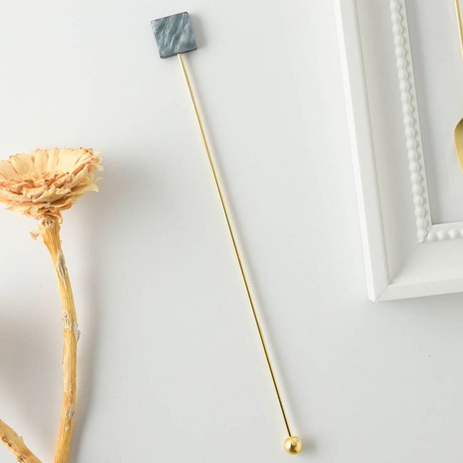 Muddler TAKAKUWA KINZOKU Square Black - MatchaJP