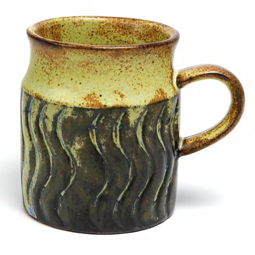 Japanese Seto Ware Ceramic Mug Wave 001 - MatchaJP