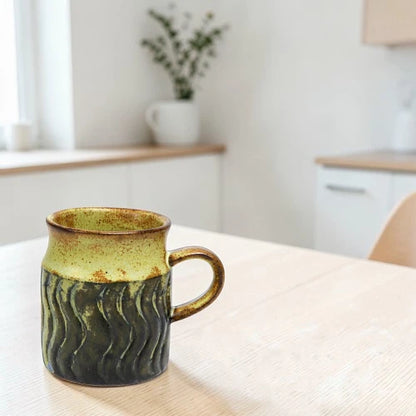 Japanese Seto Ware Ceramic Mug Wave 001