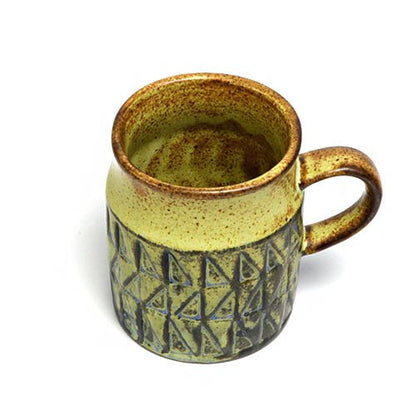 Japanese Seto Ware Ceramic Mug Triangle 002 - MatchaJP