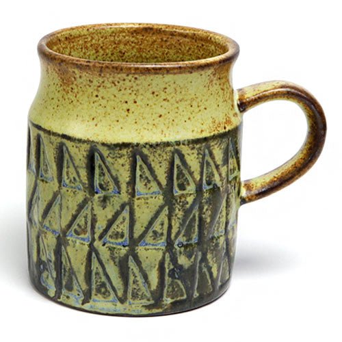 Japanese Seto Ware Ceramic Mug Triangle 002 - MatchaJP